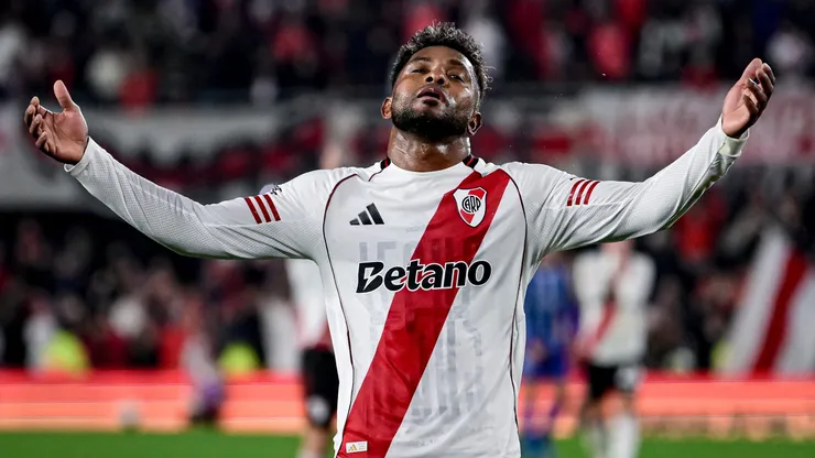 Miguel Borja no RIver Plate - Foto: Marcelo Endelli/Getty Images