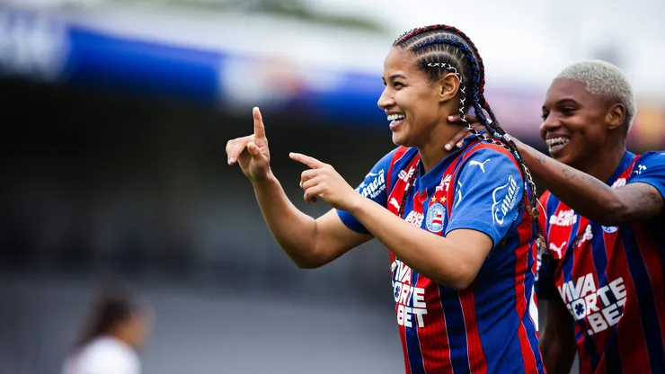 Cássia do Bahia celebra gol na Copa do Brasil Feminina - Foto: Letícia Martins / EC Bahia
