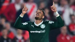 Vitor Roque, atacante do Palmeiras em partida pelo Copa Libertadores
