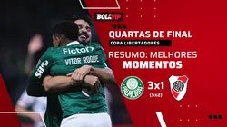 Palmeiras vence River Plate por 3 a 1 e avança às semifinais da Libertadores. Foto: Ettore Chiereguini/AGIF