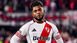 Miguel Borja pelo River Plate. (Photo by Marcelo Endelli/Getty Images)