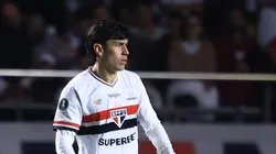 Ferraresi jogador do Sao Paulo durante partida contra o Atletico Nacional no estadio Morumbi pelo campeonato Copa Libertadores 2025. Foto: Marcello Zambrana/AGIF