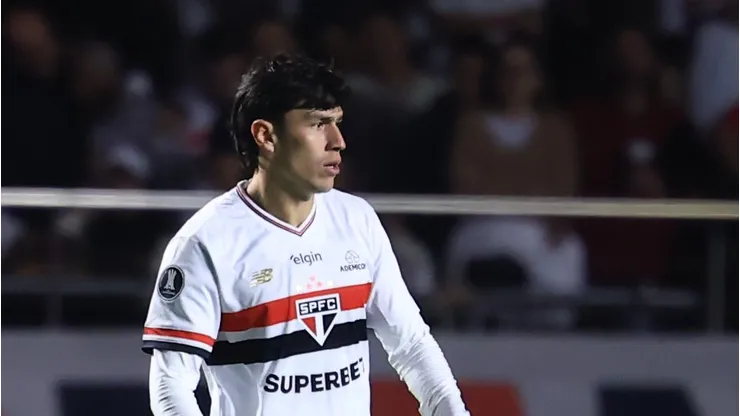 Ferraresi jogador do Sao Paulo durante partida contra o Atletico Nacional no estadio Morumbi pelo campeonato Copa Libertadores 2025. Foto: Marcello Zambrana/AGIF