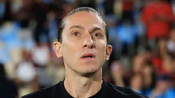 Filipe Luís no comando do Flamengo. Foto: Buda Mendes/Getty Images