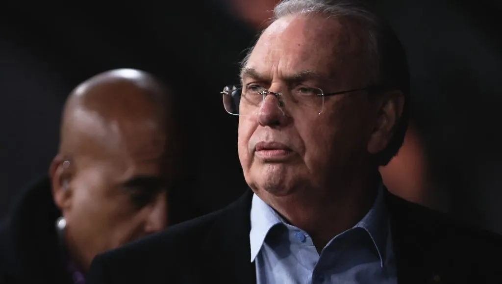 Osmar Stabile presidente do Corinthians durante partida contra o Palmeiras no estadio Arena Corinthians pelo campeonato Copa Do Brasil 2025. Foto: Ettore Chiereguini/AGIF