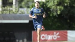 Luca Meirelles jogador do Santos durante treino no Centro de Treinamento CT Rei Pele. Foto: Reinaldo Campos/AGIF