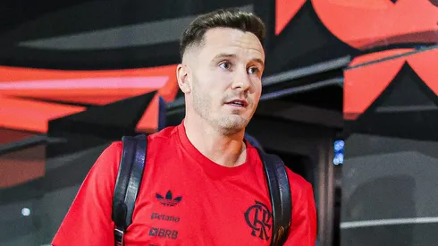 Saul se posiciona após classificação na Libertadores - Fotos: Gilvan de Souza/Flamengo