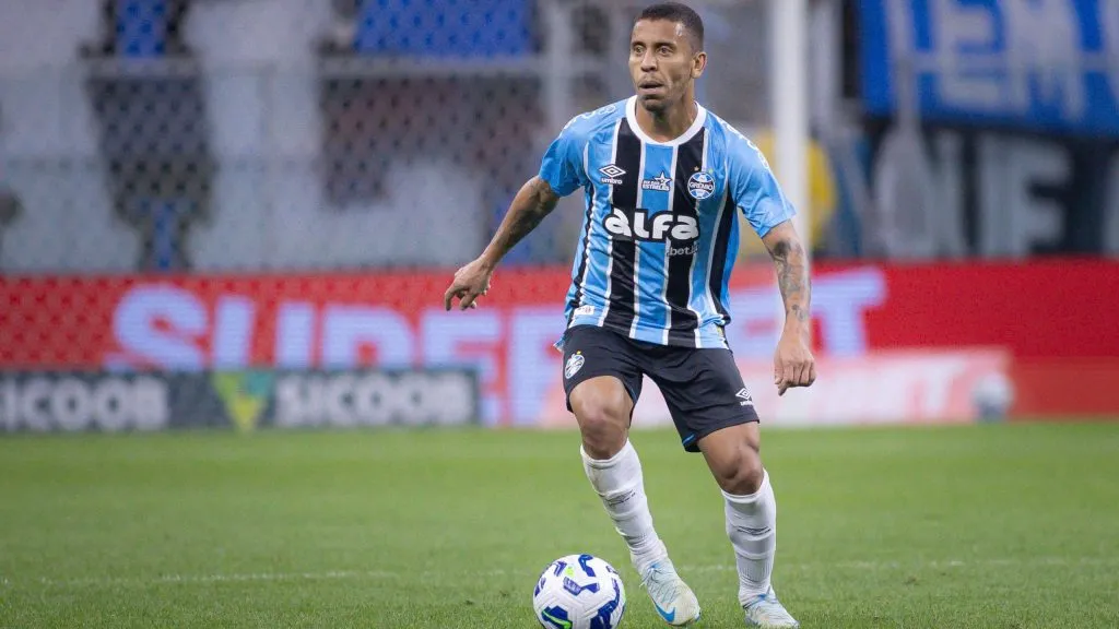 Marcos Rocha jogador do Gremio durante partida contra o Botafogo no estadio Arena do Gremio pelo campeonato Brasileiro A 2025. Foto: Maxi Franzoi/AGIF