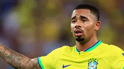 Gabriel Jesus em campo pela Seleção Brasileira.