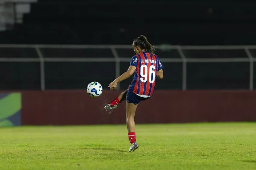 Ju Oliveira fala sobre classificação. Foto: Rafael Rodrigues/EC Bahia