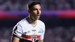cedric jogador do Sao Paulo durante partida contra o Atletico Nacional no estadio Morumbi pelo campeonato Copa Libertadores 2025. Foto: Marcello Zambrana/AGIF