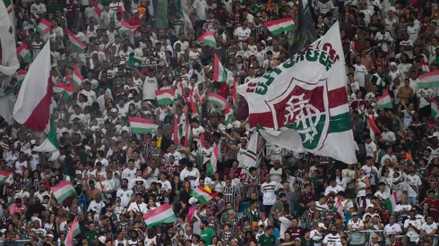 Torcida do Fluminense fazendo a festa. Foto: Thiago Ribeiro/AGIF.