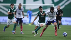 Flaco López jogador do Palmeiras disputa lance com Ramos jogador do Bahia - Foto: Ettore Chiereguini/AGIF