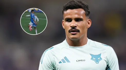 Kaiki Bruno se precipita na marcação gol de Rayan em Vasco x Cruzeiro. FotoxFoto: Cruzeiro (Gilson Lobo/AGIF); Lance (Reprodução/Amazon Prime Video)