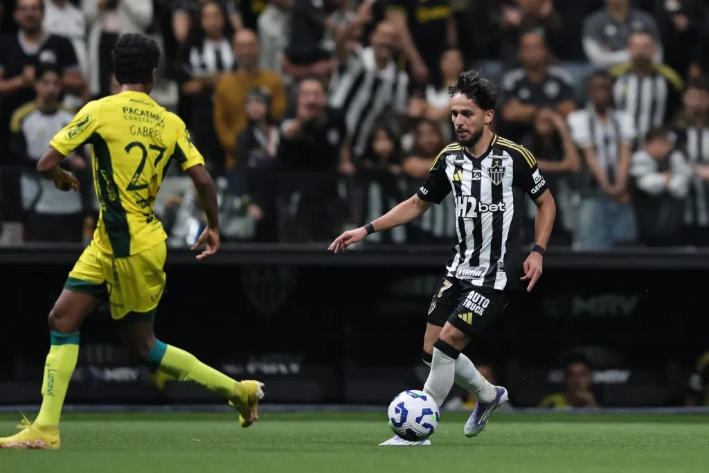 Biel, jogador do Atletico-MG durante partida contra o Mirassol no estadio Arena MRV pelo campeonato Brasileiro A 2025. Foto: Gilson Lobo/AGIF