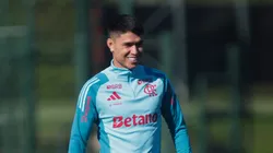 Luiz Araújo durante treino no CT da Barra Funda