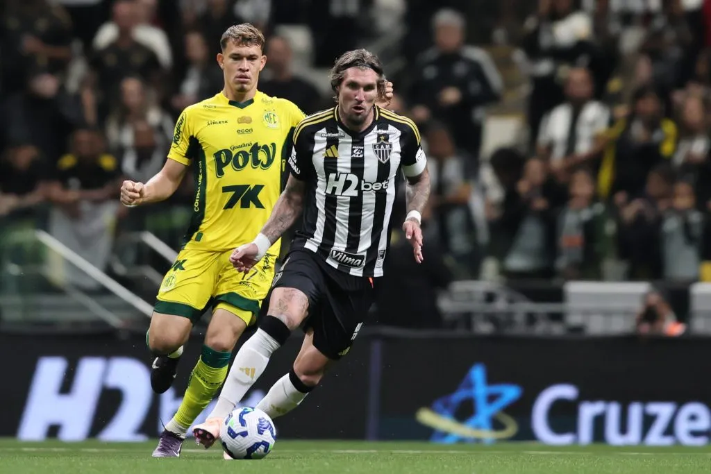 Lyanco jogador do Atletico-MG durante partida contra o Mirassol no estadio Arena MRV pelo campeonato Brasileiro A 2025. Foto: Gilson Lobo/AGIF