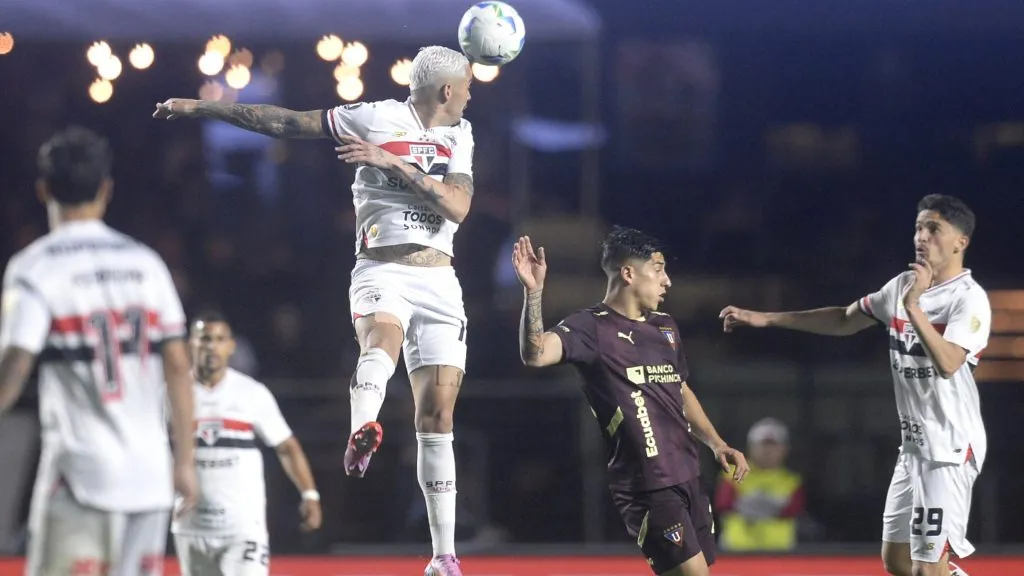 Luciano jogador do Sao Paulo durante partida contra o LDU no estadio Morumbi pelo campeonato Copa Libertadores 2025. Foto: Alan Morici/AGIF