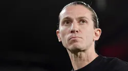Filipe Luis, técnico do Flamengo, durante partida contra o Vitoria no estadio Maracana pelo campeonato Brasileiro A 2025. Foto: Thiago Ribeiro/AGIF