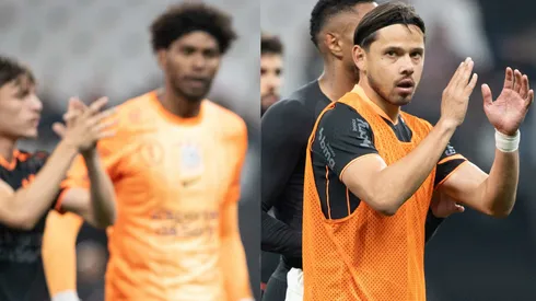 Hugo Souza e Romero batem boca após Corinthians x Flamengo. Foto: Joisel Amaral/AGIF