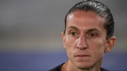 Filipe Luis, técnico do Flamengo, durante partida contra o Atletico-MG no estadio Maracana pelo campeonato Brasileiro A 2025. Foto: Thiago Ribeiro/AGIF