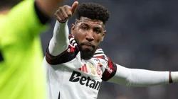 Emerson Royal durante partida entre Corinthians e Flamengo, na Neo Química Arena, pelo Brasileirão.