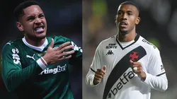 Vitor Roque e Rayan vão se enfrentar em Palmeiras x Vasco - Fotos: Ettore Chiereguini/AGIF e Thiago Ribeiro/AGIF
