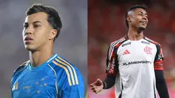 Kaio Jorge e Bruno Henrique. Fotos: Thiago Ribeiro/AGIF e Maxi Franzoi/AGIF.