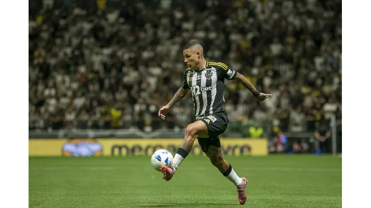 Arana jogador do Atletico-MG durante partida contra o Bolivar no estadio Arena MRV pelo campeonato Copa Sul-americana 2025. Foto: Fernando Moreno/AGIF