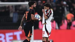 De Arrascaeta jogador do Flamengo comemora seu gol durante partida contra o Corinthians no estadio Arena Corinthians pelo campeonato Brasileiro A 2025. Foto: Ettore Chiereguini/AGIF