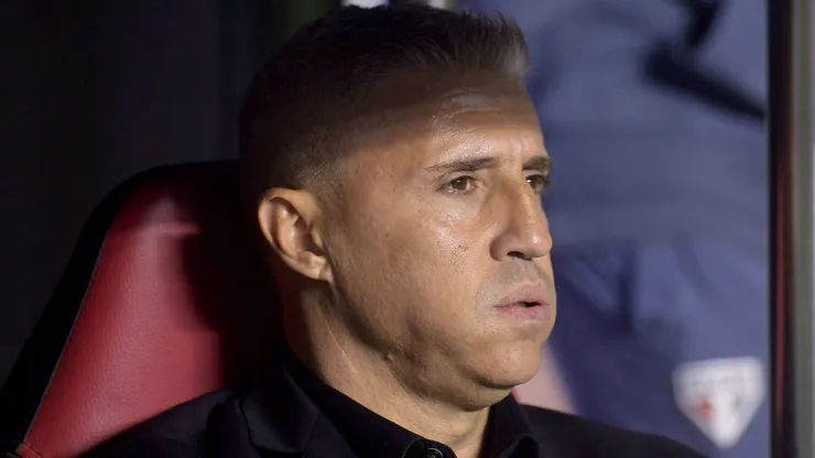 Hernan Crespo tecnico do Sao Paulo durante partida contra o LDU no estadio Morumbi pelo campeonato Copa Libertadores 2025. Foto: Alan Morici/AGIF
