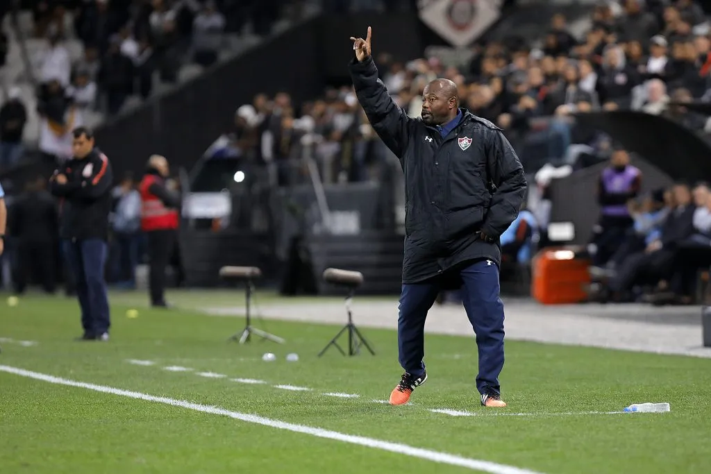 Técnico Marcão do Fluminense durante partida contra o Corinthians no estadio Arena Corinthians pelo campeonato Copa Sul-Americana 2019 – Foto: Daniel Vorley/AGIF