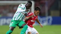 Kevin Viveros, atacante do Atlético Nacional em partida pela Conmebol Libertadores