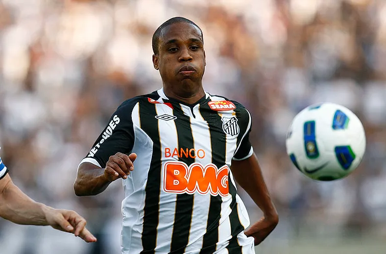 Atacante Borges, durante passagem pelo Santos na temporada 2011. Ricardo Saibun/Divulgação Santos FC