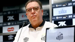 SP - SANTOS - 25/06/2025 - SANTOS, APRESENTACAO - O presidente Marcelo Teixeira durante coletiva oficial em coletiva de imprensa realizada no Vila Belmiro. Foto: Mauricio De Souza/AGIF