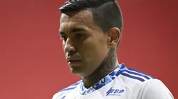 Dudu durante partida entre Athletic Club e Cruzeiro, no Estádio Mané Garricha, pelo Campeonato Mineiro.