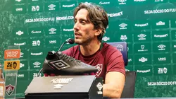 Luis Zubeldía, em coletiva depois de Fluminense x Botafogo (MARINA GARCIA / FLUMINENSE F.C.)