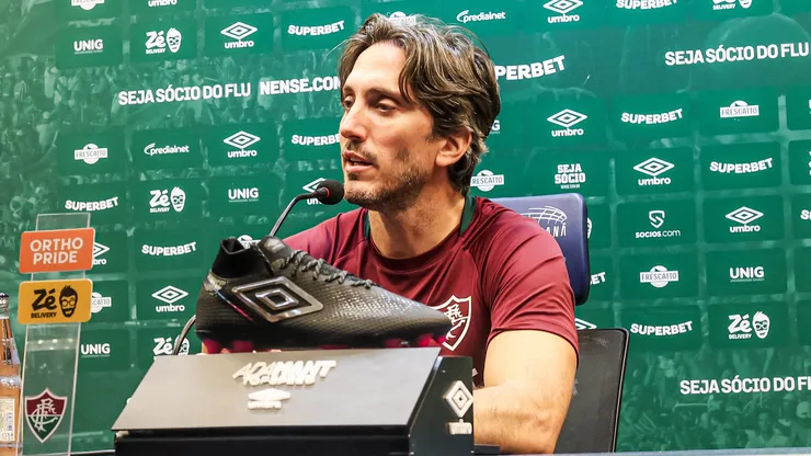 Luis Zubeldía, em coletiva depois de Fluminense x Botafogo (MARINA GARCIA / FLUMINENSE F.C.)