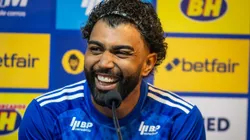 Gabigol durante sua apresentação, em janeiro