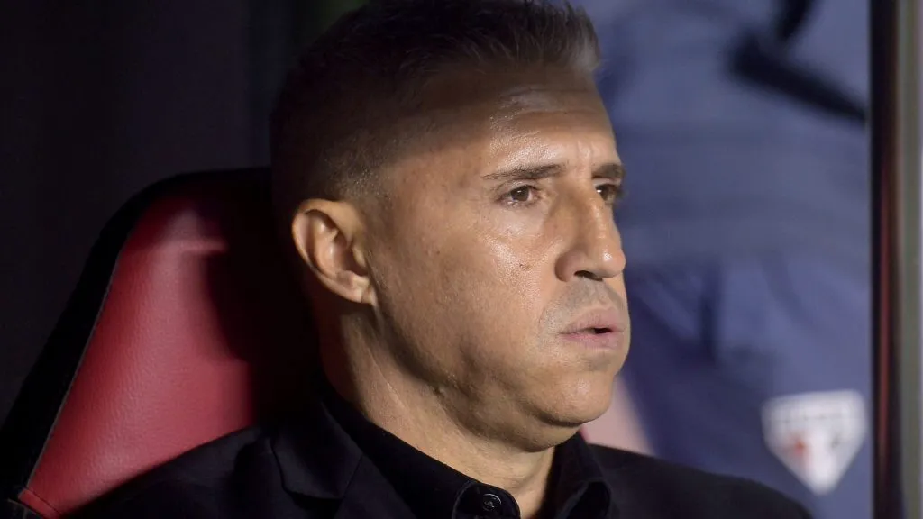Hernan Crespo tecnico do Sao Paulo durante partida contra o LDU no estadio Morumbi pelo campeonato Copa Libertadores 2025. Foto: Alan Morici/AGIF