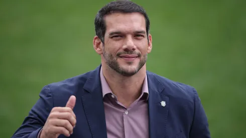 Samir Xaud presidente da CBF durante treino no estadio Arena Corinthians. Foto: Ettore Chiereguini/AGIF