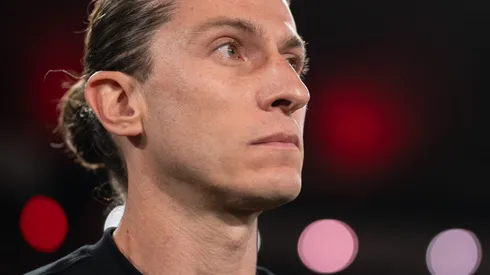 Filipe Luis tecnico do Flamengo durante partida contra o Estudiantes no estadio Maracana pelo campeonato Copa Libertadores 2025. Foto: Jorge Rodrigues/AGIF