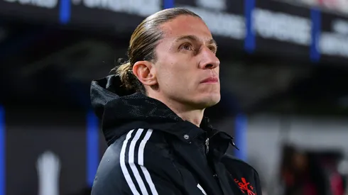 Filipe Luís, técnico do Flamengo em partida pela Conmebol Libertadores