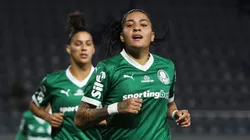 Brena comemorando gol na Copa do Brasil. Foto: Fabio Menotti/Palmeiras