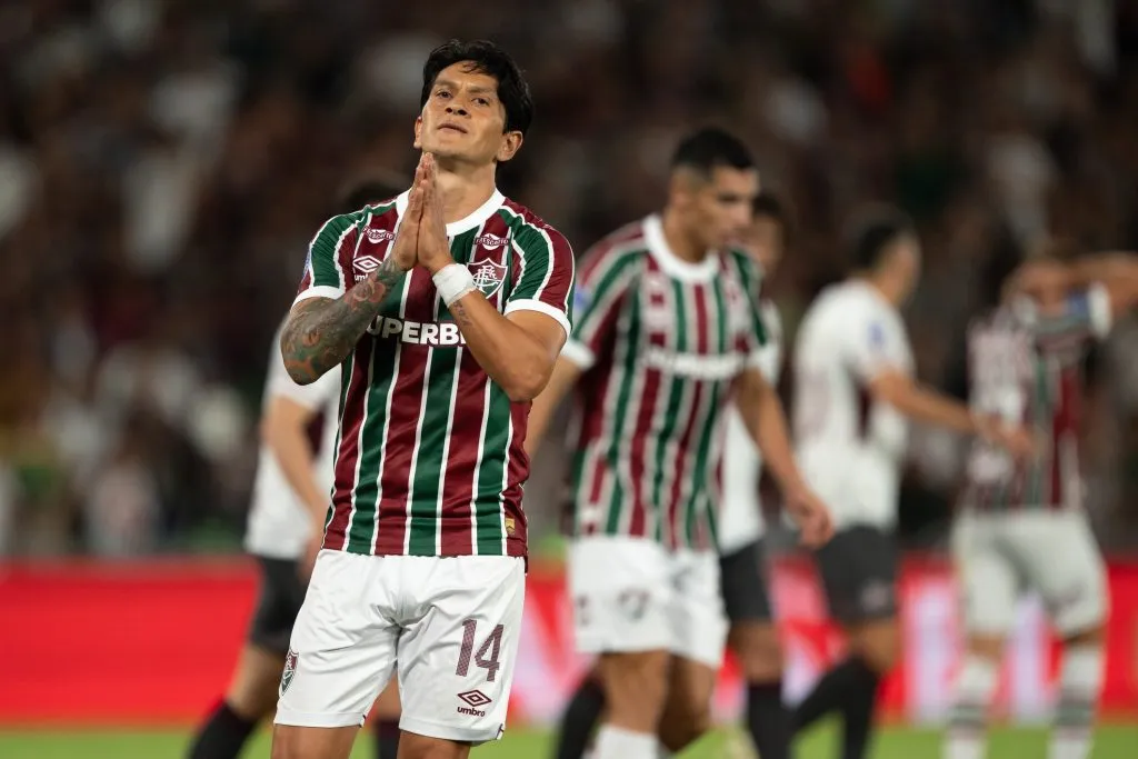 German Cano jogador do Fluminense lamenta durante partida contra o Lanus no estadio Maracana pela Copa Sul-americana 2025. Foto: Jorge Rodrigues/AGIF