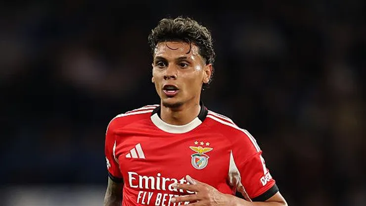 Richard Ríos, ex-Palmeiras, em ação no Benfica. Foto: Julian Finney/Getty Images
