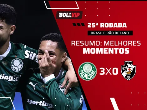 Flaco López e Vitor Roque brilham, e Palmeiras vence Vasco pelo Brasileirão Betano