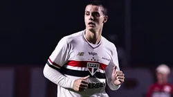 Lucca jogador do Sao Paulo durante partida contra o Gremio no estadio Morumbi pelo campeonato Brasileiro A 2025. Foto: Fabio Giannelli/AGIF