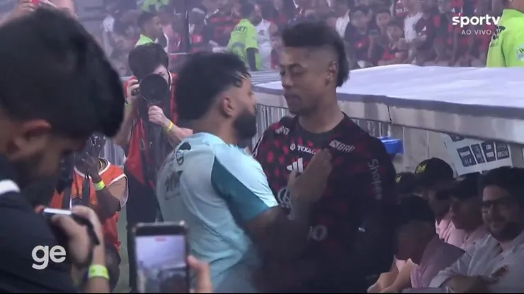 Gabigol e Bruno Henrique - Foto: Reprodução/Sportv