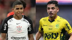 Corinthians x Mirassol se enfrentam pelo Brasileirão. Fotos: Hedeson Alves/AGIF e Gilson Lobo/AGIF